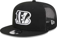 New Era Men's New Era Black Cincinnati Bengals  Main Trucker 9FIFTY Snapback Hat