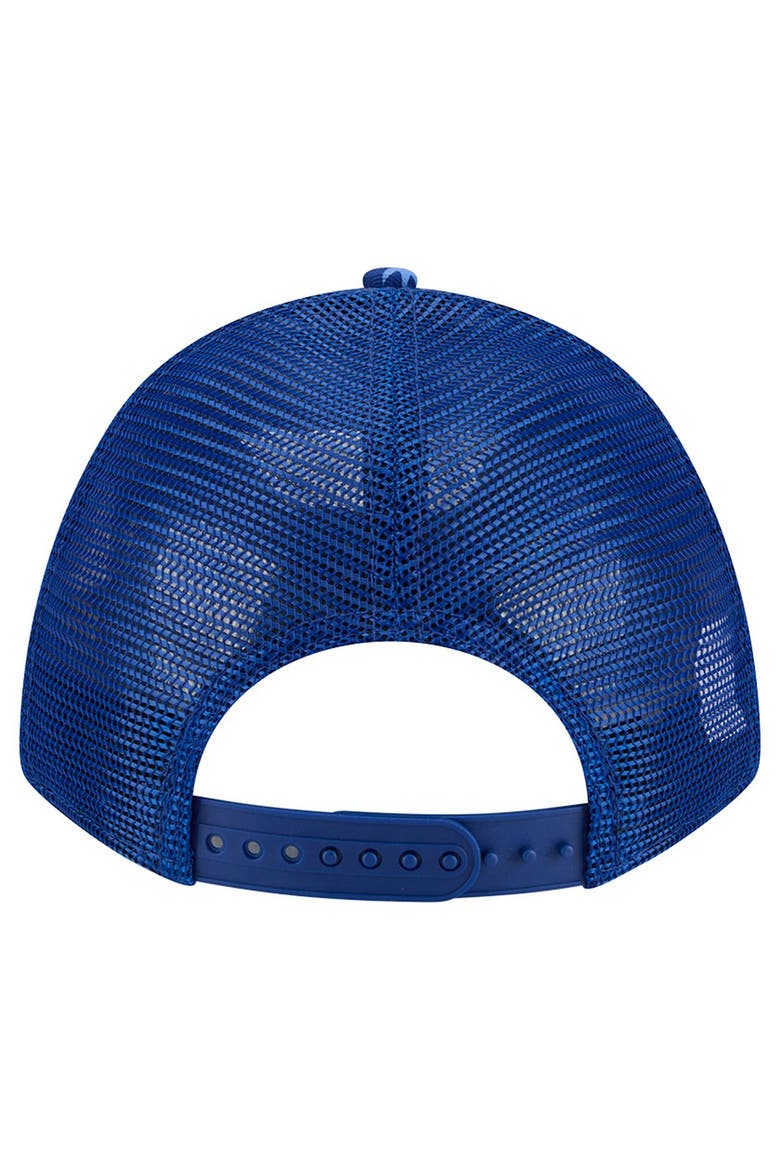 Men's New Era Blue Chicago Cubs Tonal Icon 9FORTY Adjustable Trucker Hat, Alternate, color, Blue