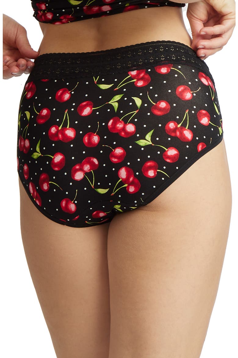 DreamEase Print French Briefs, Alternate, color, CHERRY BOMB