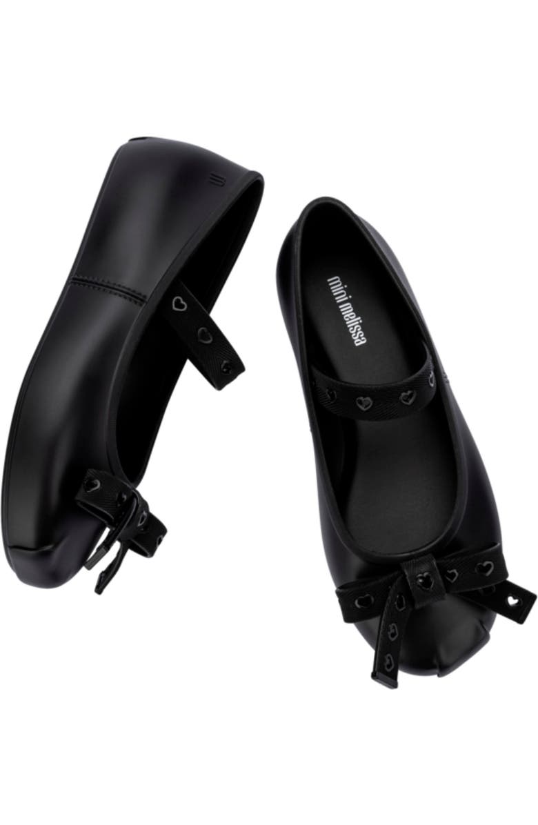 Mini Melissa Kids' Mini Sophie Crush Mary Jane Flat, Alternate, color, Black