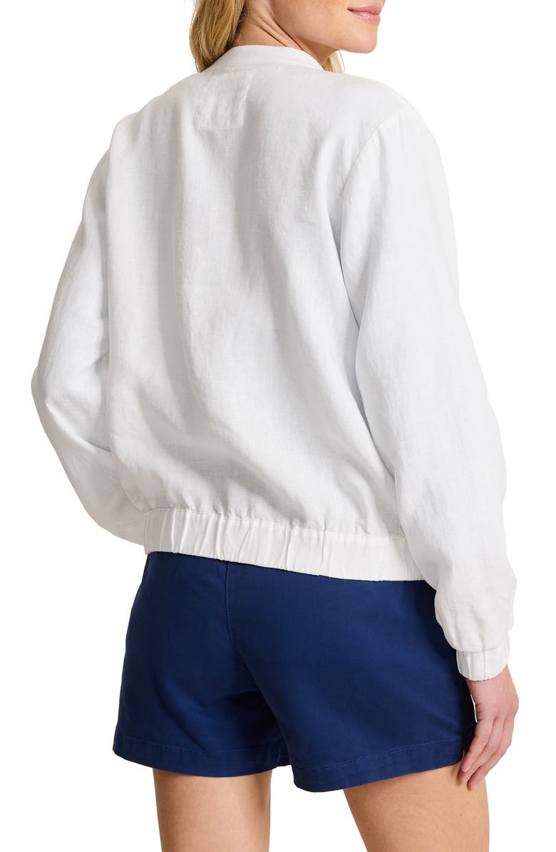 Tommy Bahama Linen Bomber Jacket, Alternate, color, White