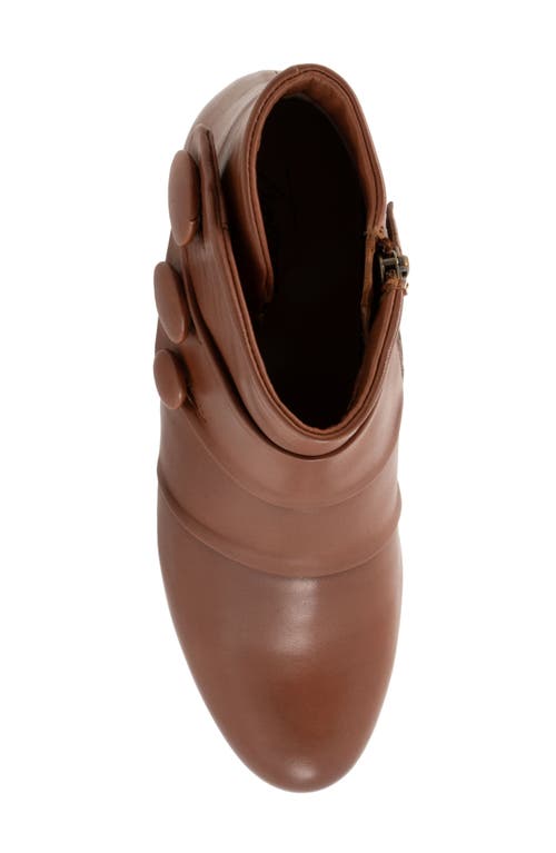 Trotters Mila Womens Leather Button Ankle Boots In Brown