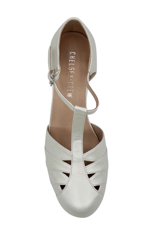 Chelsea Crew Francine T-strap Pump In White