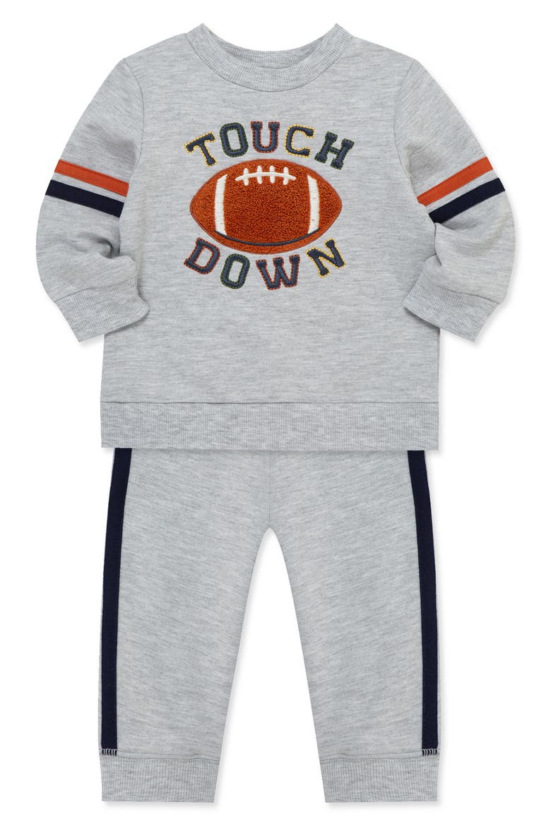 Football Sweatshirt & Sweatpants Set, Alternate, color, HEATHER GRAY