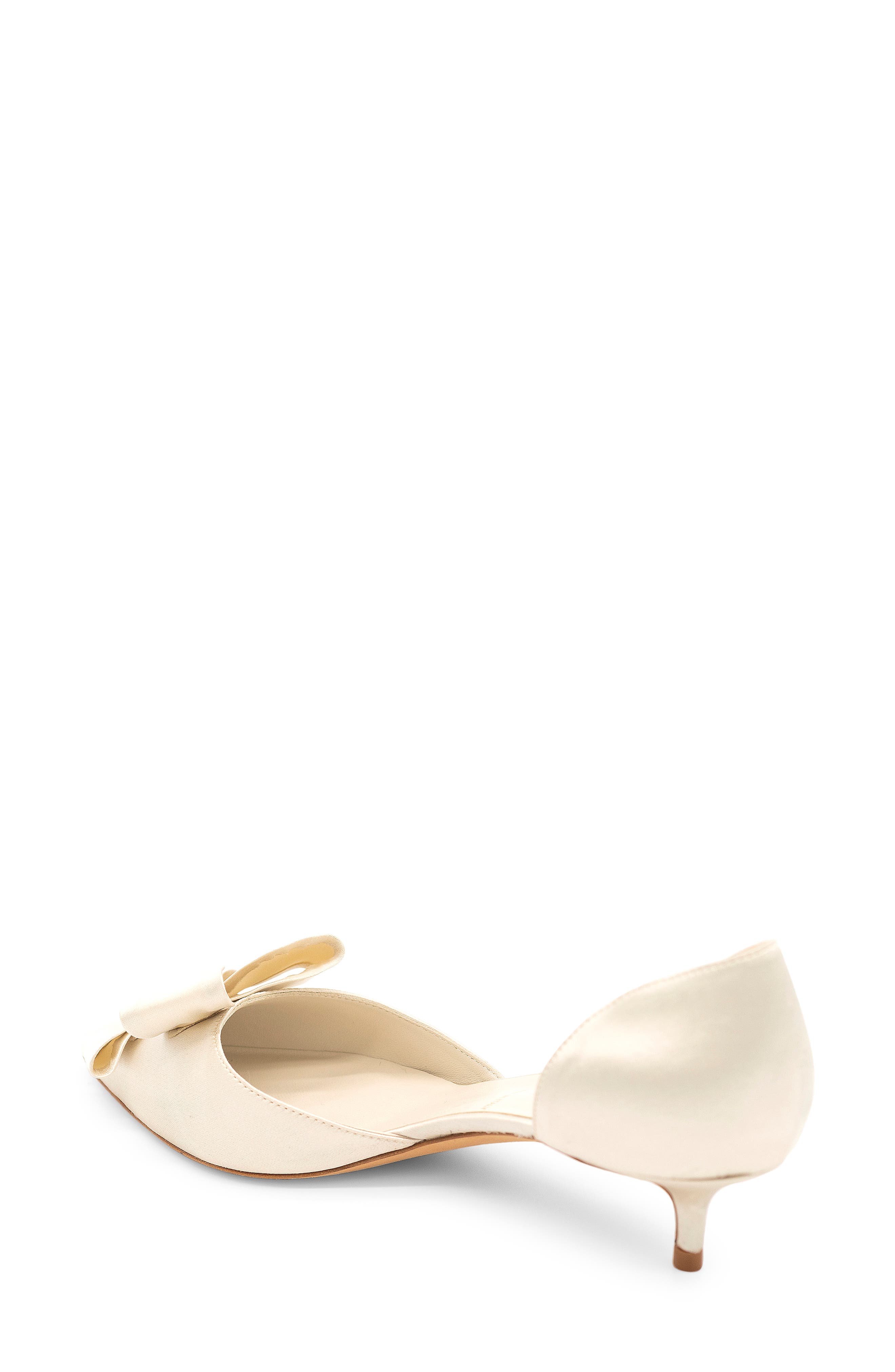 Cliff Bow d'Orsay Pump, Alternate, color, MOONBEAM SATIN