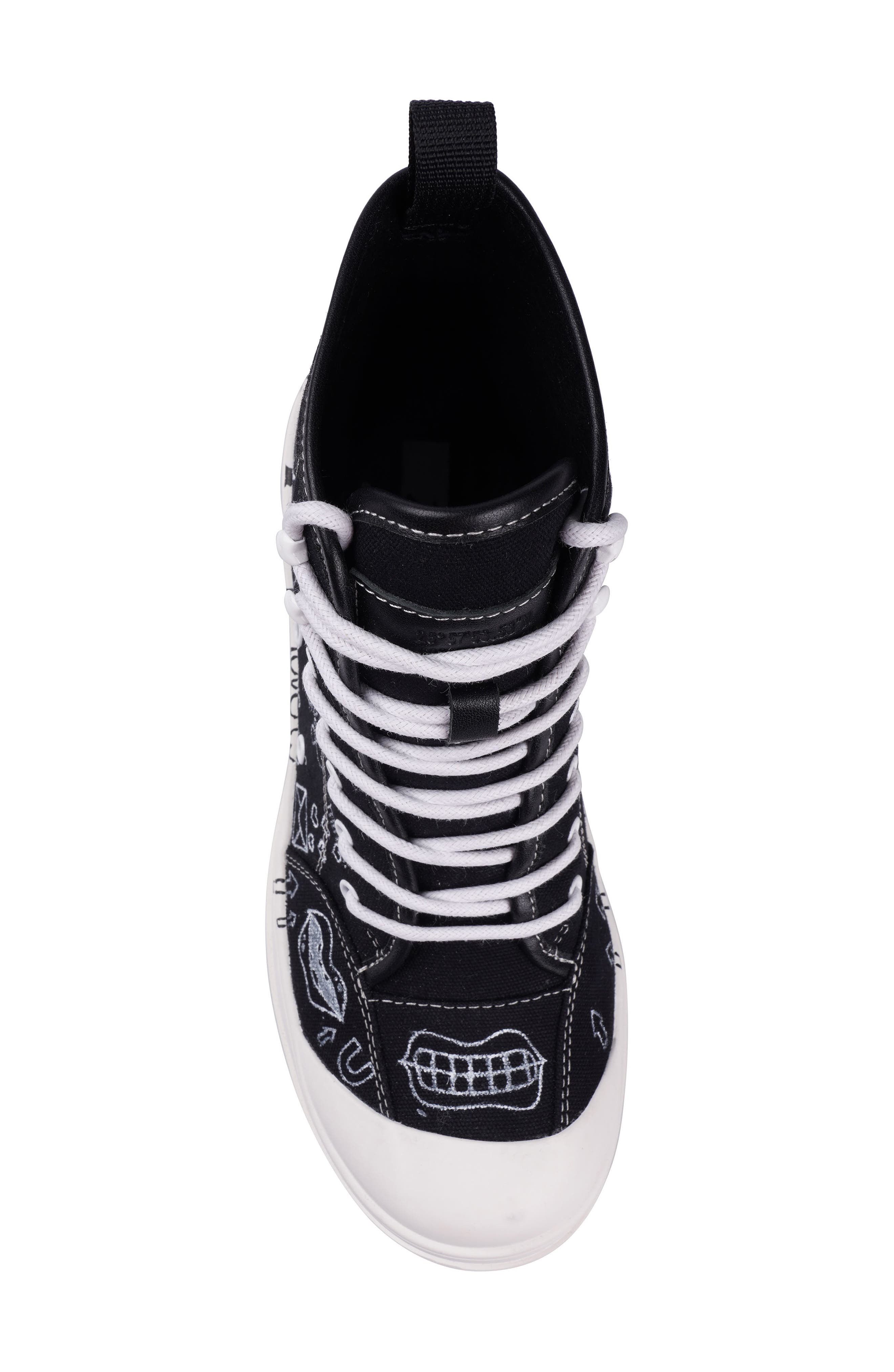 ZIGI Belisa Platform High Top Sneaker, Alternate, color, Black Canvas
