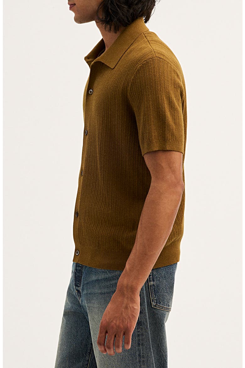 Button-Up Sweater Polo, Alternate, color, WEATHERED OLIVE