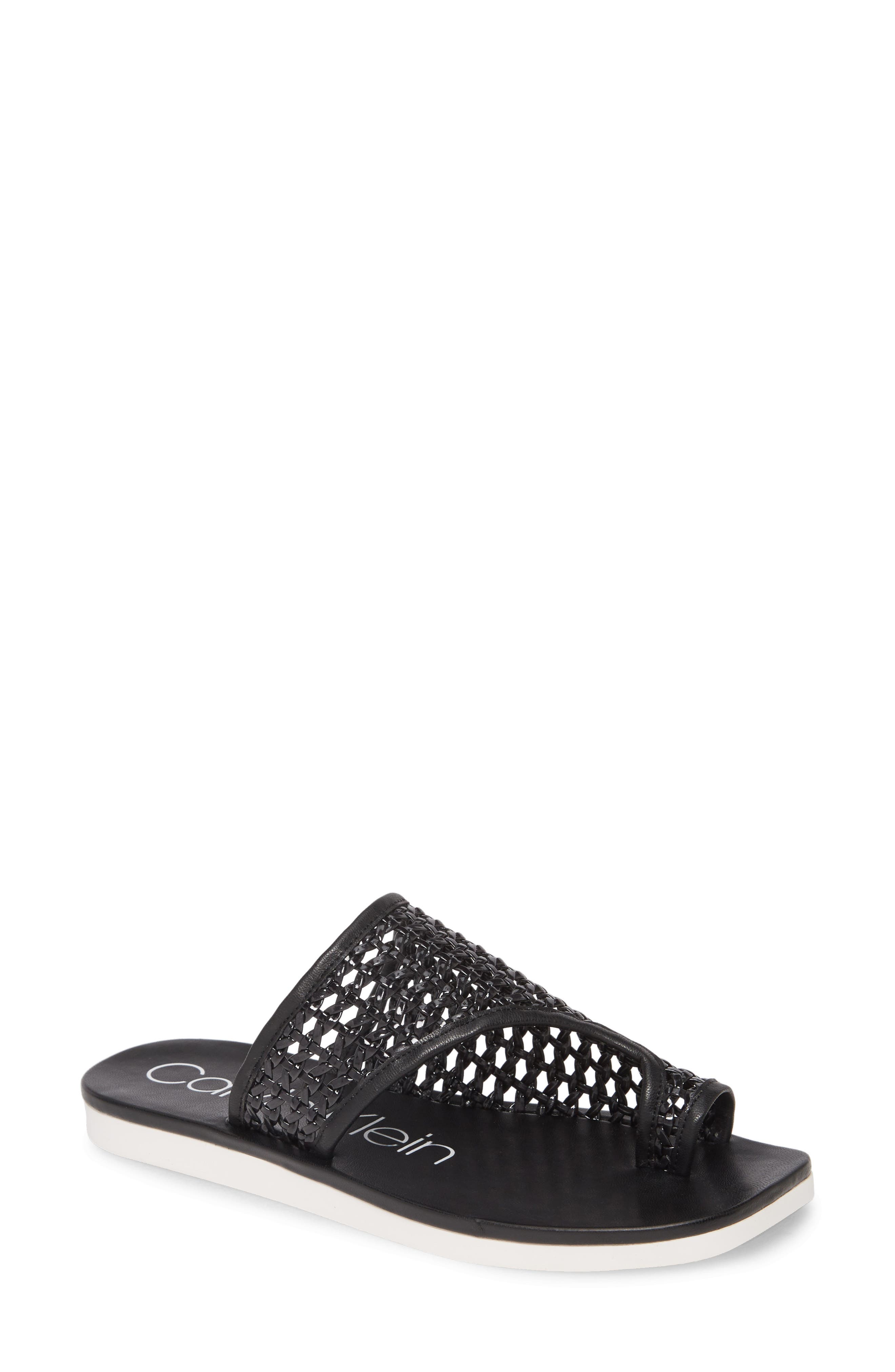 Calvin Klein Rilla Woven Slide Sandal, Main, color, 
