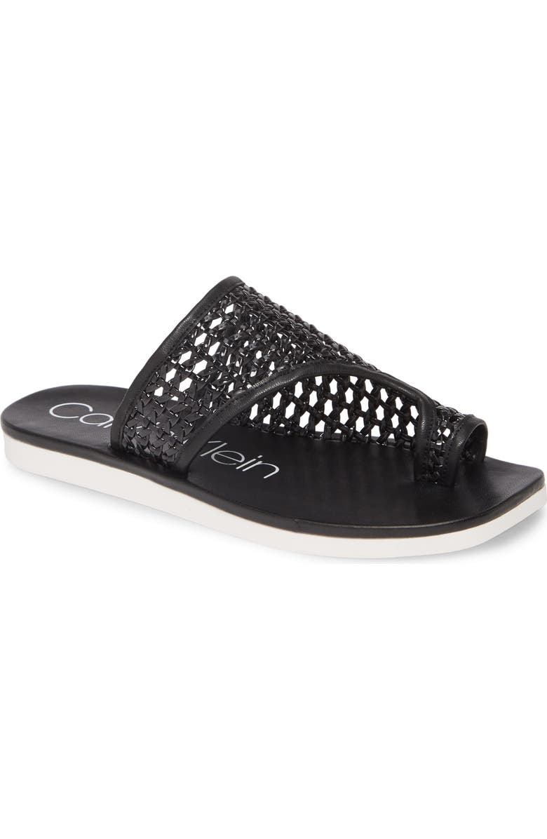 Calvin Klein Rilla Woven Slide Sandal, Main, color,