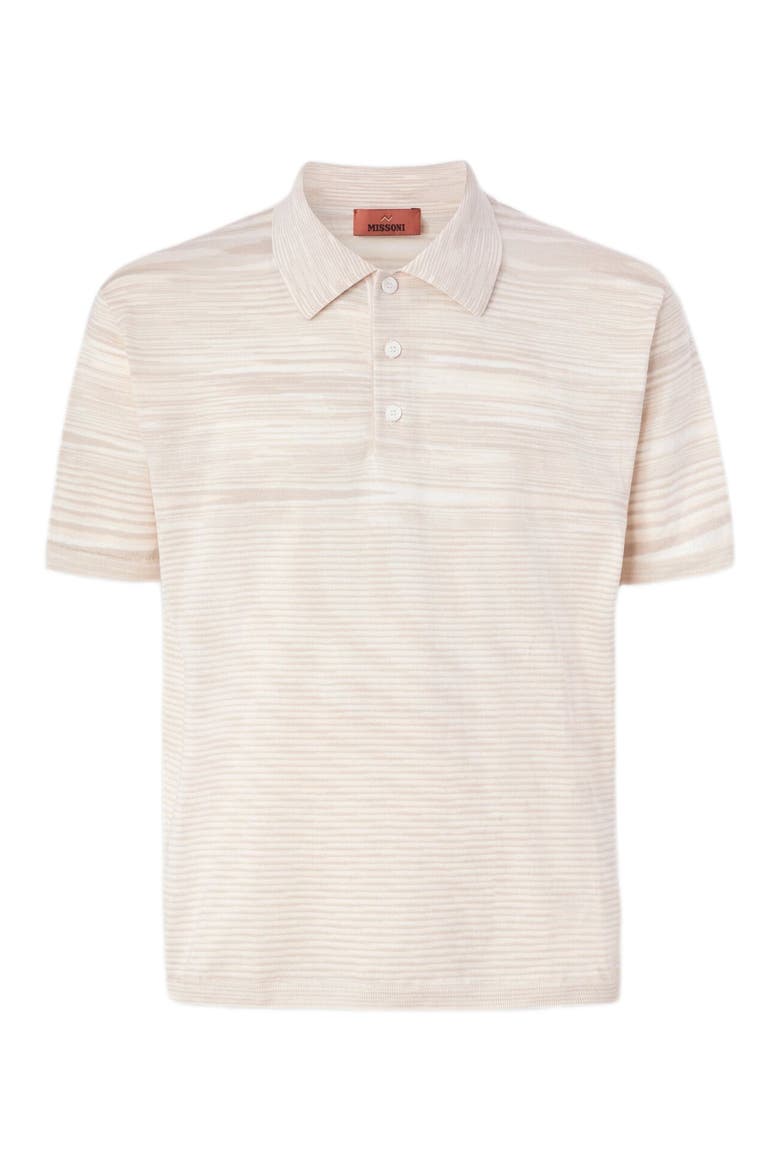 Space-dye Mercerized Cotton Polo Shirt, Alternate, color, Blue