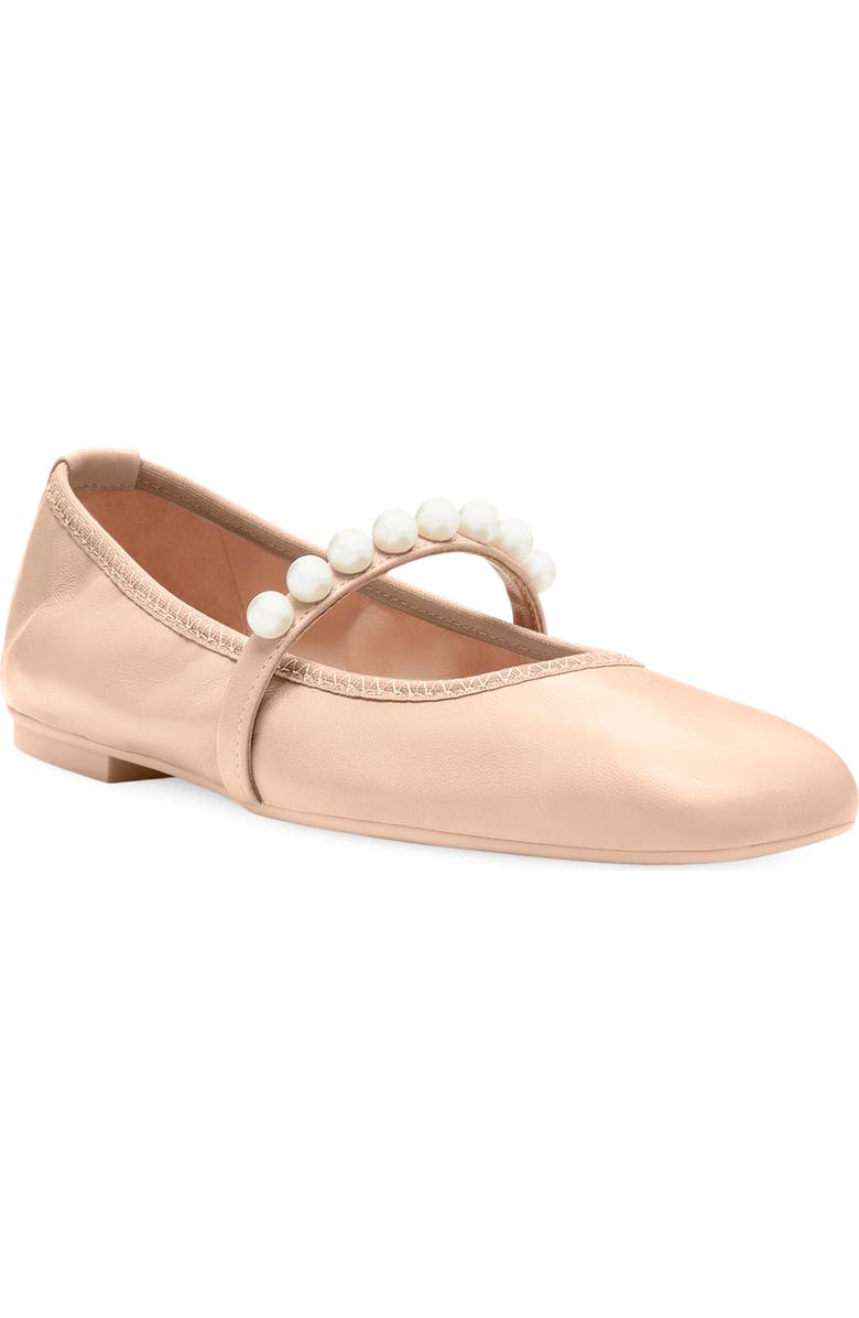 Stuart Weitzman Goldie Ballet Flat, Main, color, Poudre Lacquered Nappa