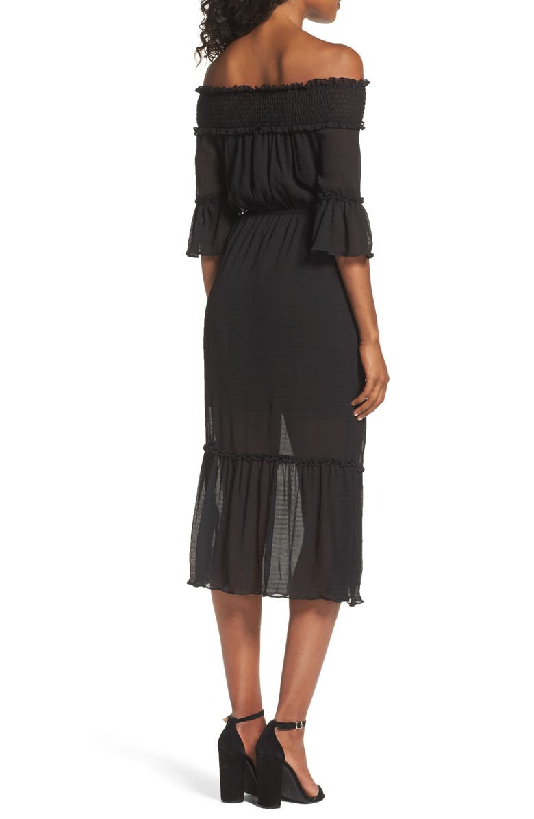 Chelsea28 Off the Shoulder Midi Dress, Alternate, color,