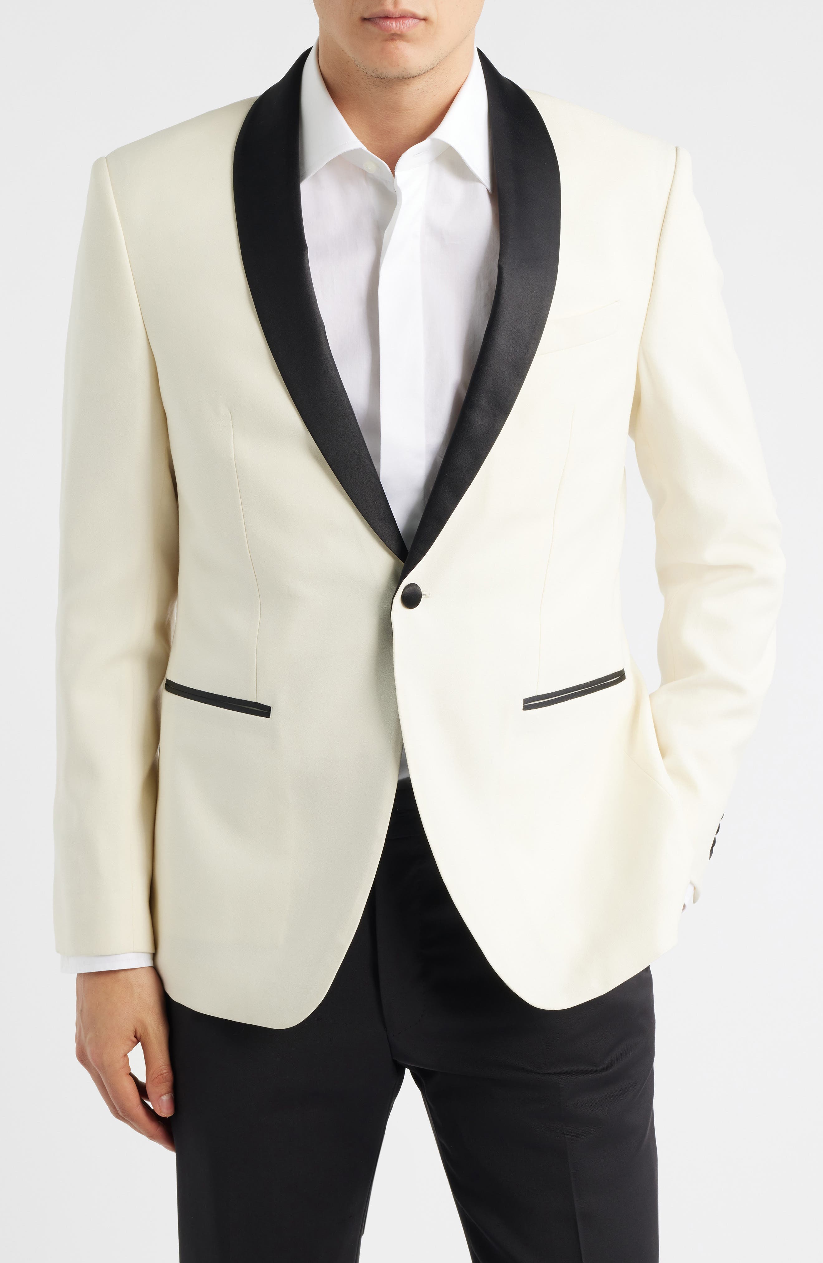 Brooklyn Off White Virgin Wool Dinner Jacket