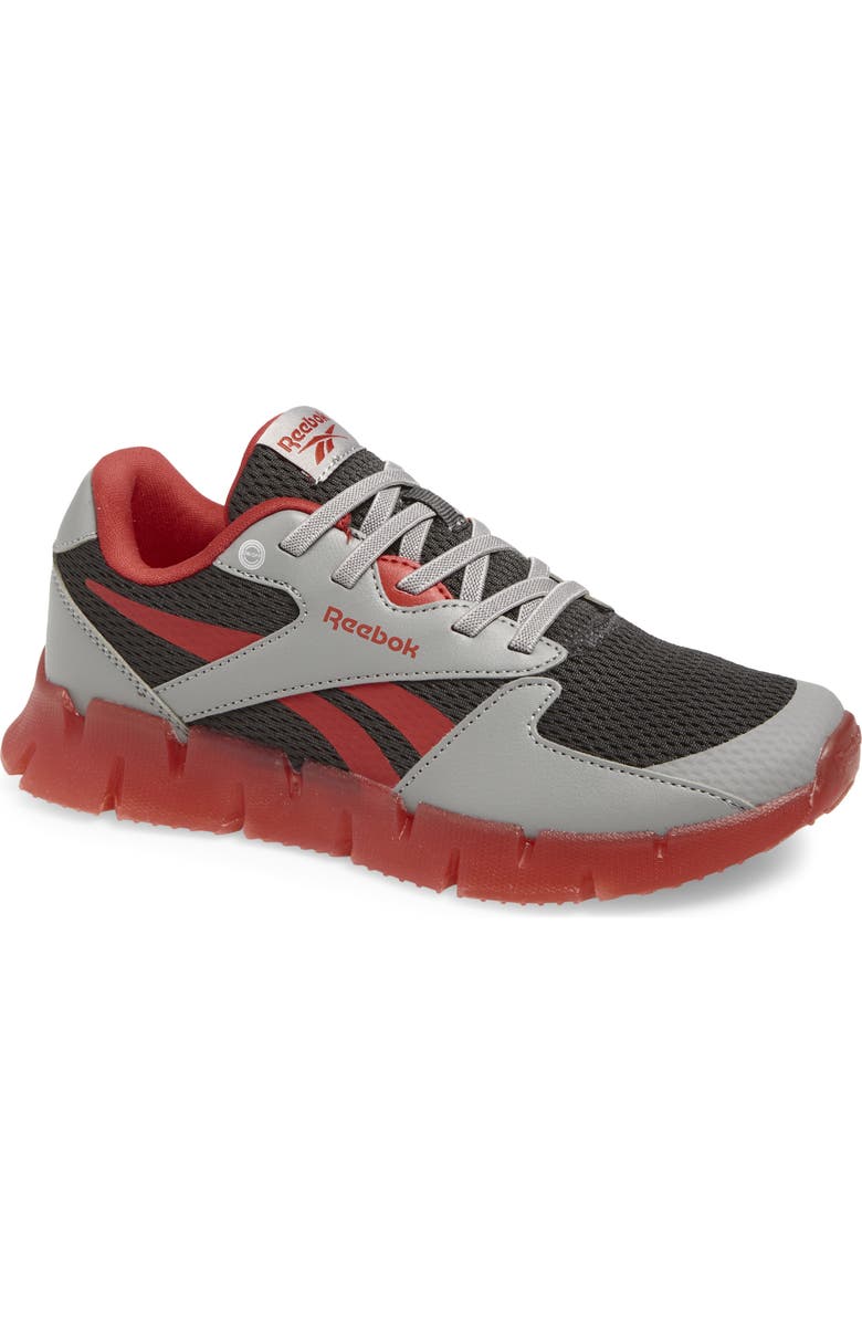 Reebok Kids' Zig 'N' Glow 2 Light-Up Sneaker, Main, color, Grey3/ Vectorred/ Grey5