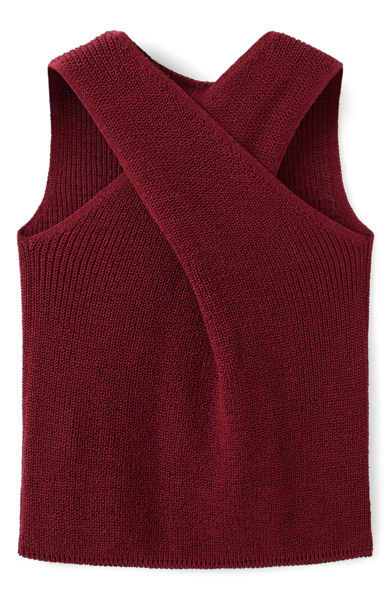 MANGO Knit Sleeveless Top, Alternate, color, Maroon