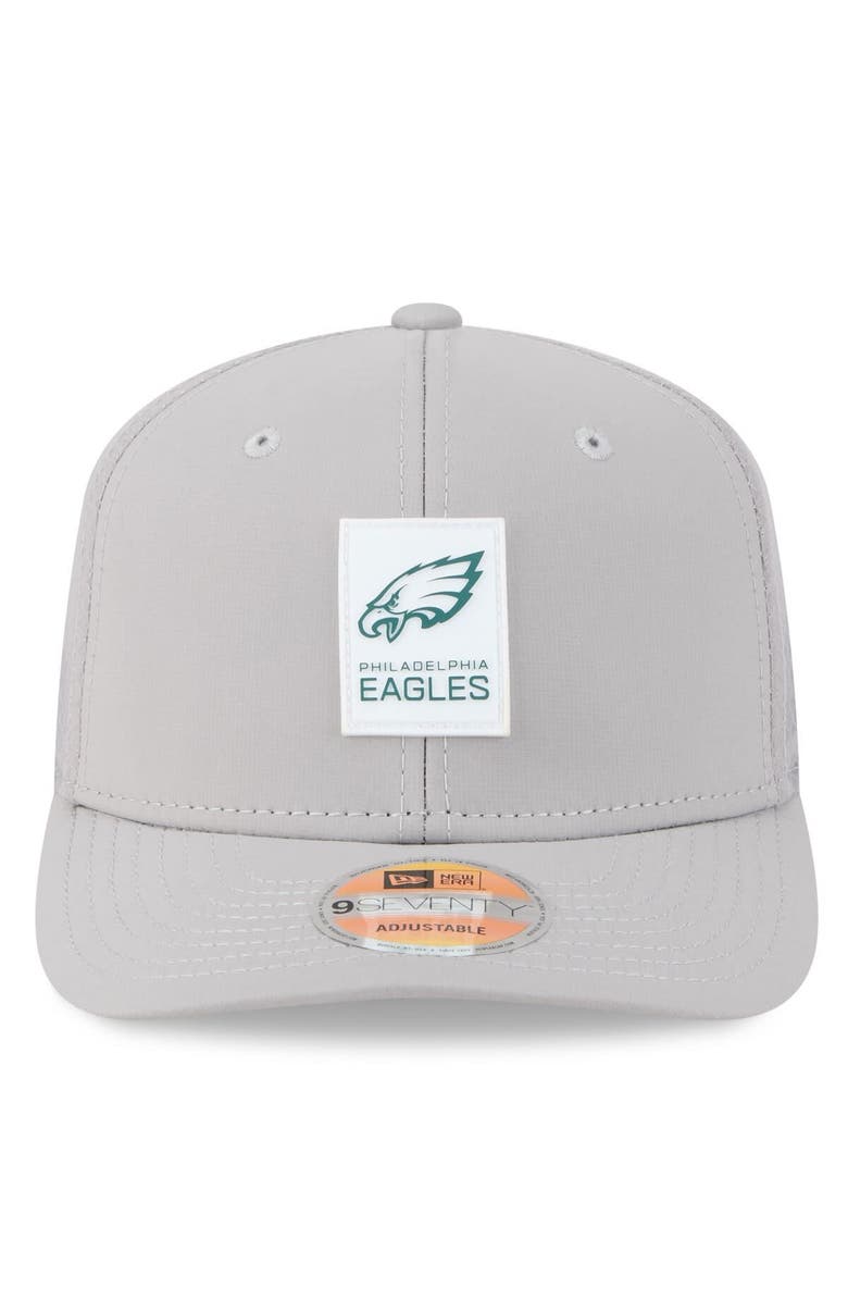 New Era Men's New Era Gray Philadelphia Eagles 2025 Sideline  9SEVENTY Adjustable Trucker Hat, Alternate, color, Gray