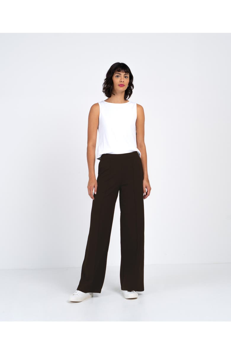 Kettlewell Ponte Wide Leg Pants, Alternate, color, Espresso