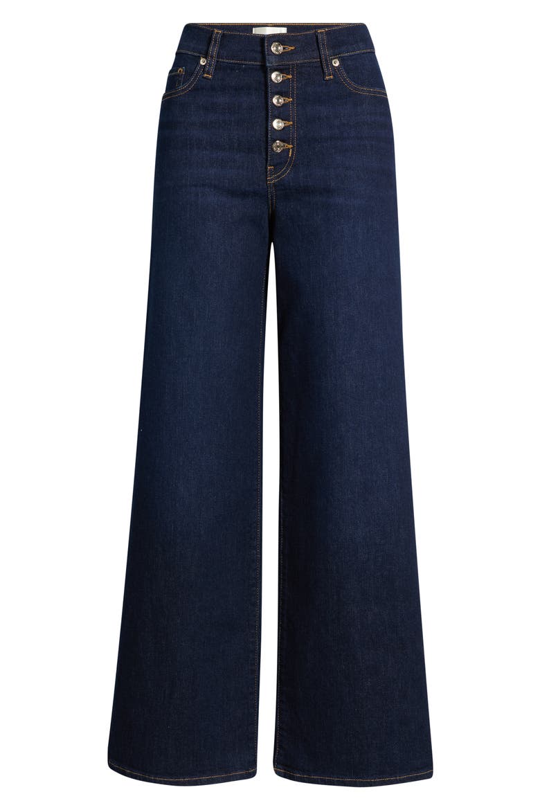 Le Slim Palazzo High Waist Wide Leg Jeans, Alternate, color, FAIRWAY