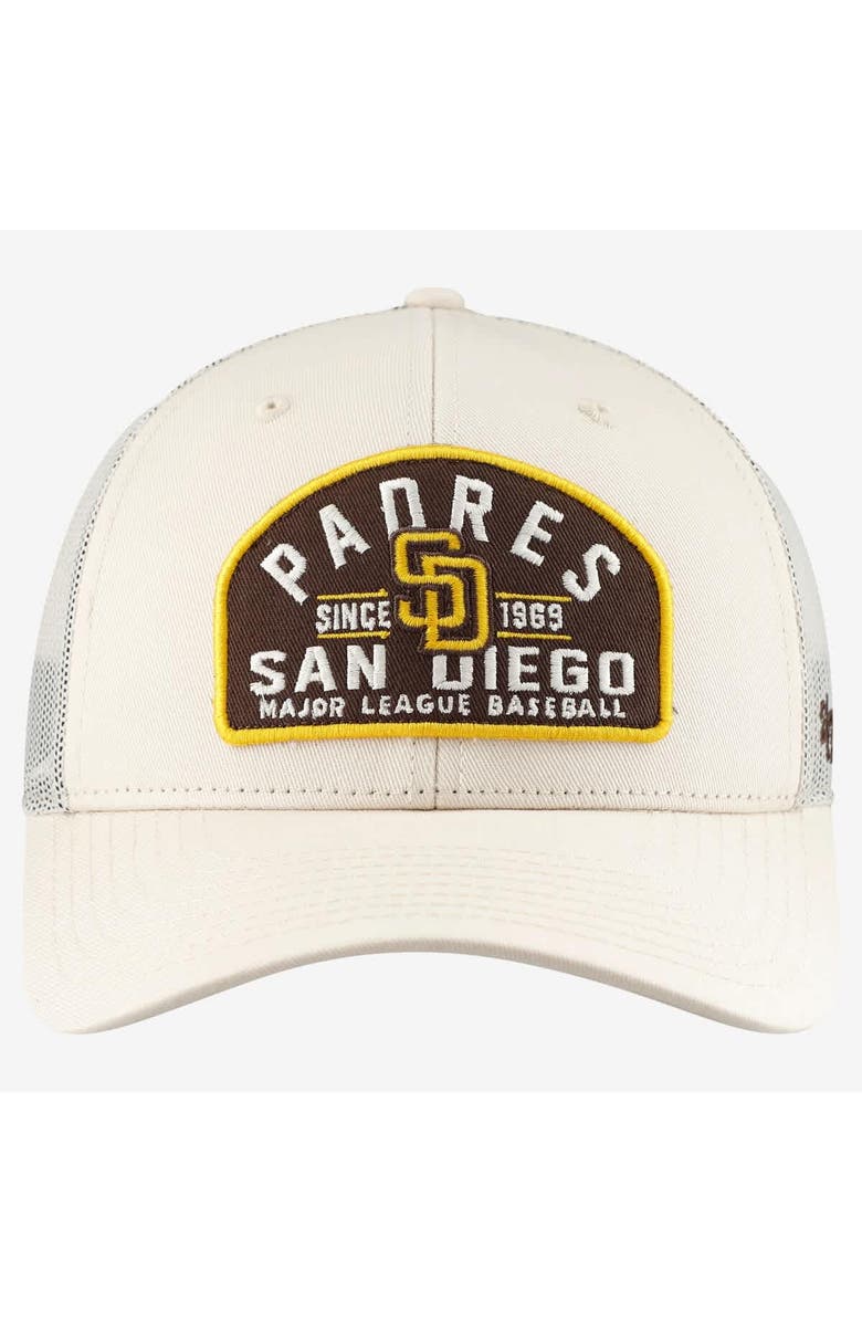 '47 Men's '47 Cream San Diego Padres Leland Adjustable Trucker Hat, Alternate, color, Cream