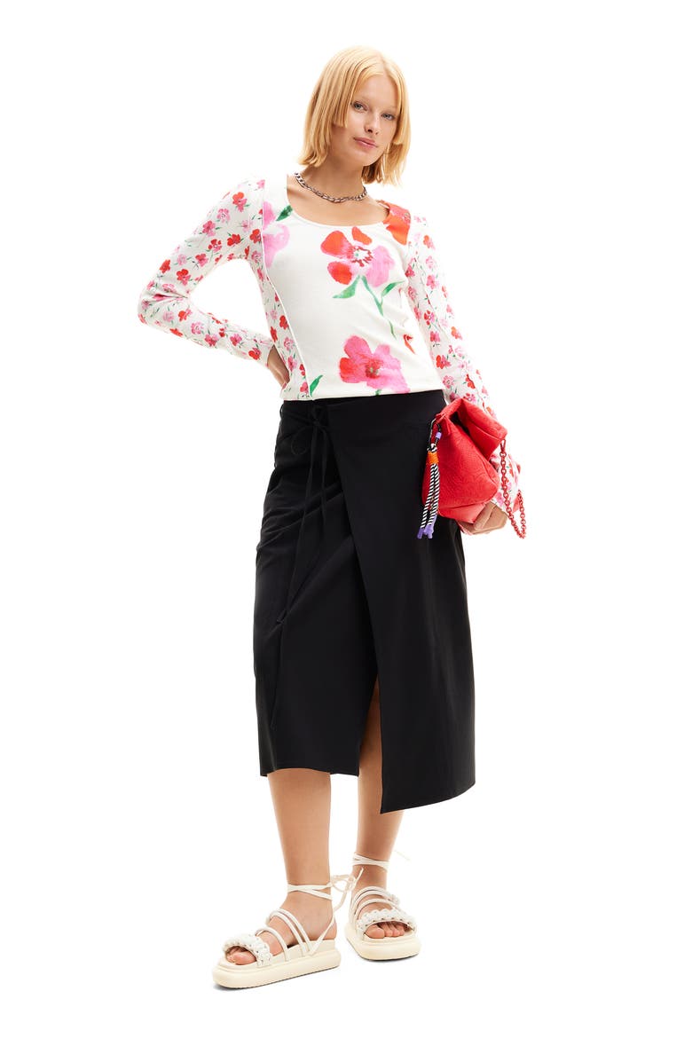 Patchwork Floral T-Shirt, Alternate, color, WHITE