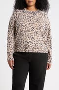 Caslon® Leopard Print Raglan Sweater