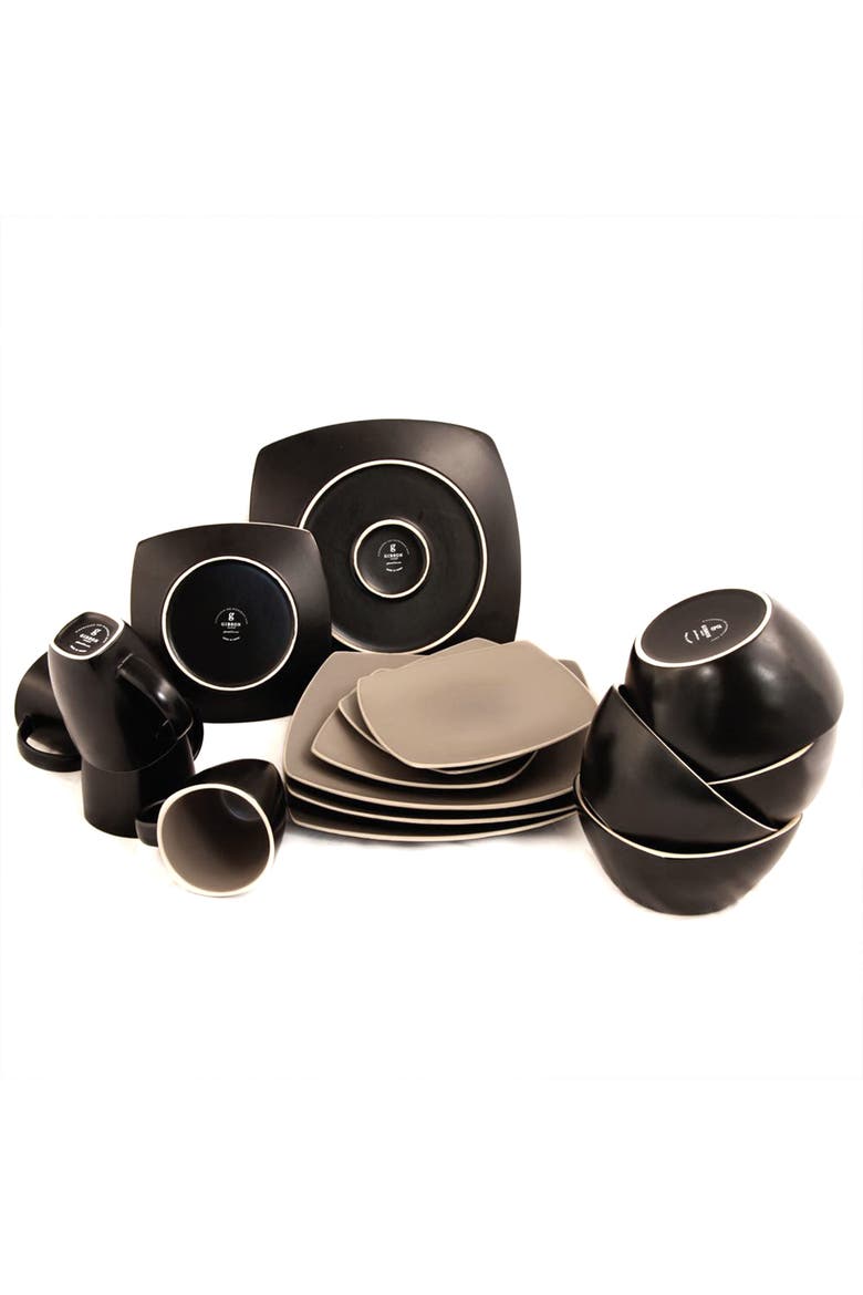 Matte 16-Piece Dinnerware Set, Taupe, Alternate, color, Beige