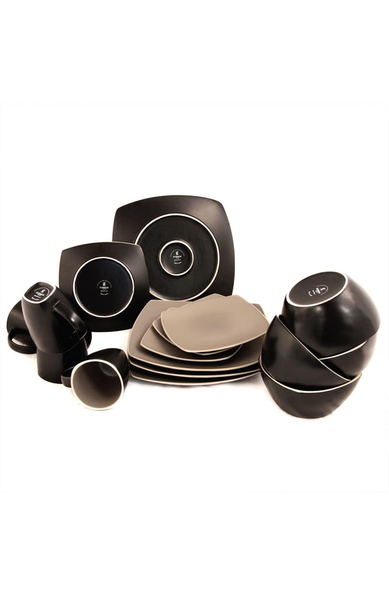 Gibson Home Matte 16-Piece Dinnerware Set, Taupe, Alternate, color, Beige