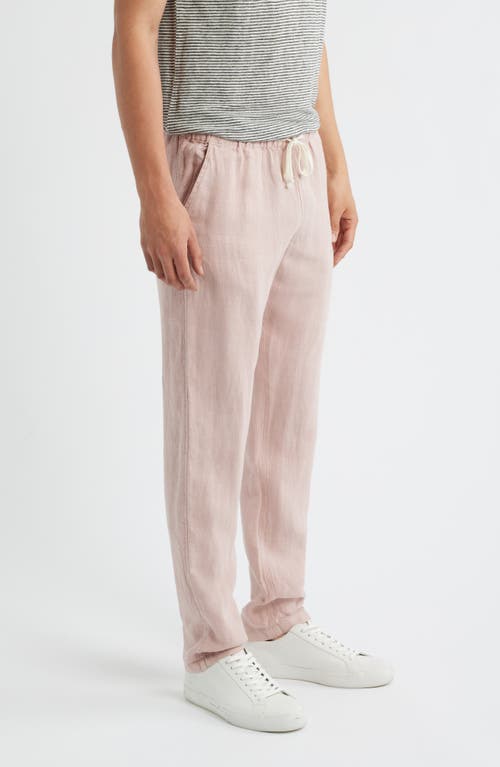 Alex Crane Bo Linen Drawstring Pants In Pink
