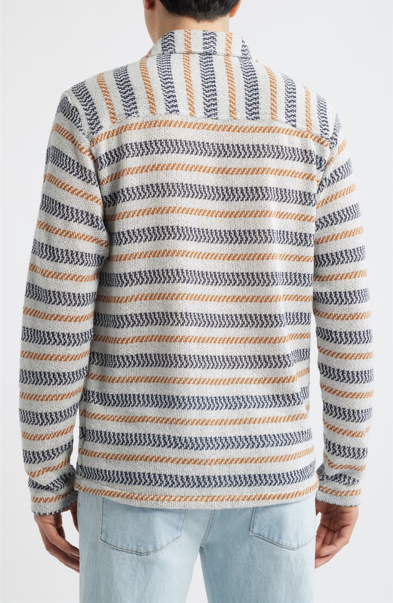 KROST Speckled Stripe Knit Button-Up Shirt, Alternate, color, Grey Multi