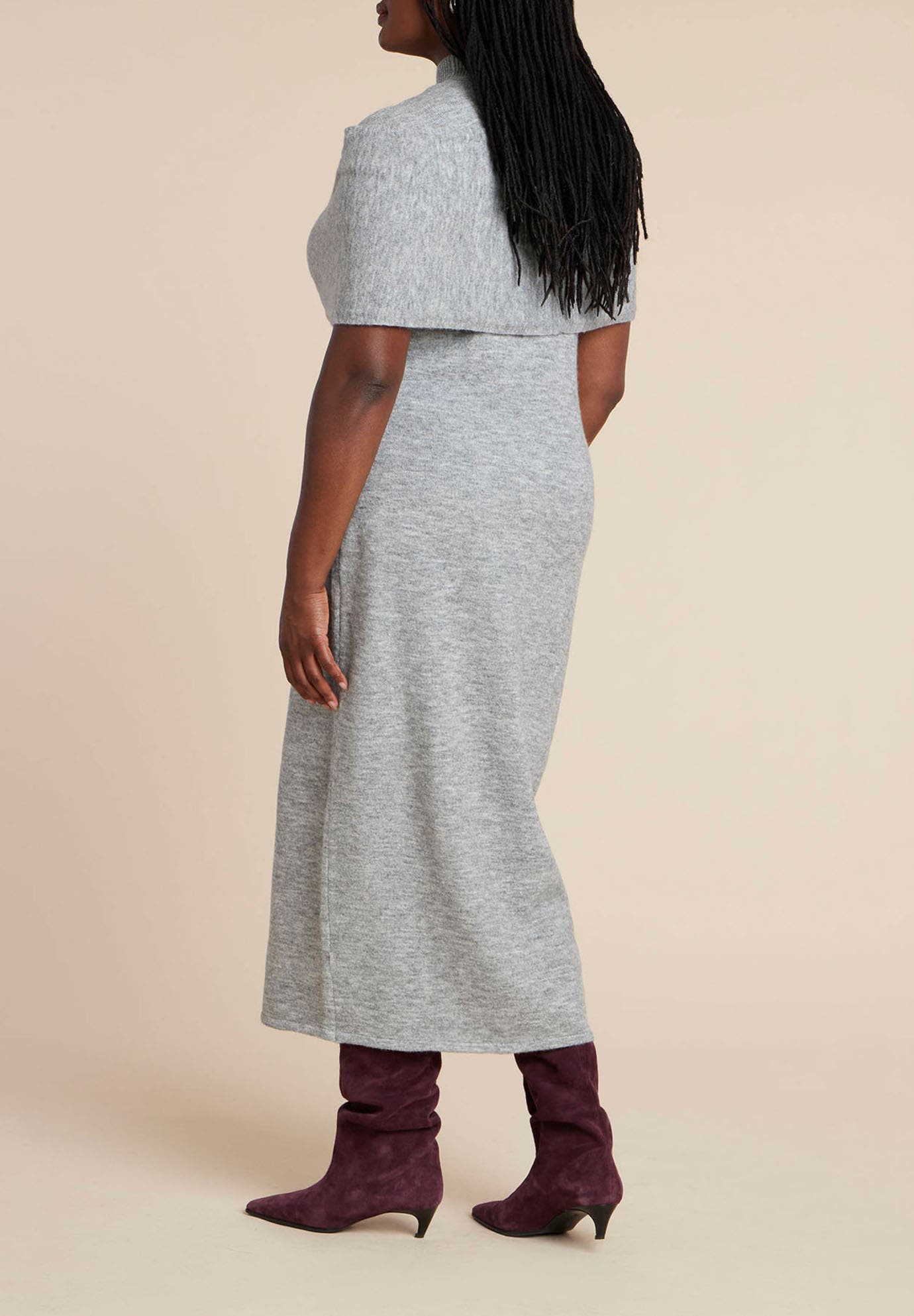 Twist Front Cape Sweater Dress - image 2