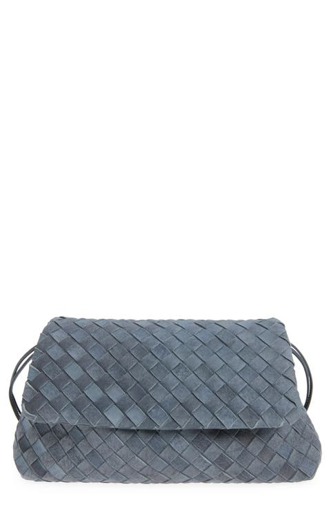 Large Intrecciato Suede Pouch