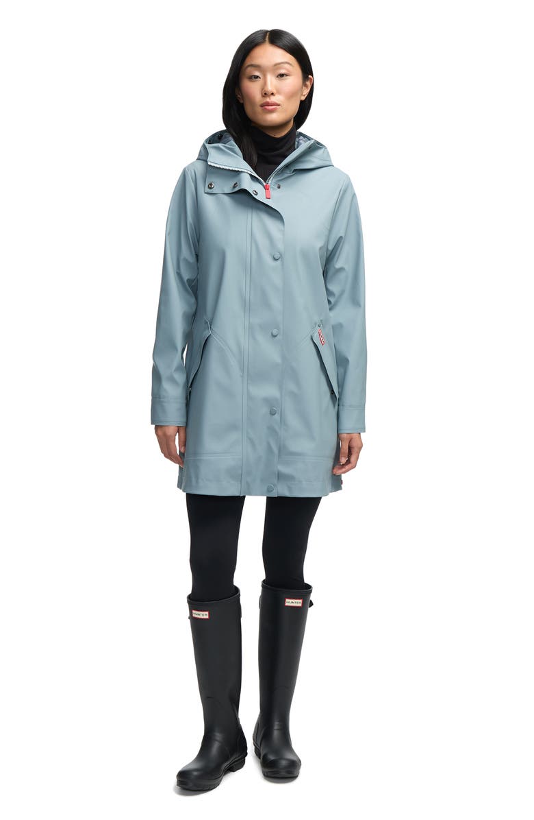 Hunter Acacia Waterproof Rubberized Raincoat, Alternate, color, 