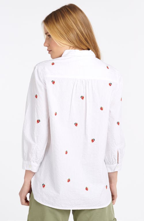 Barbour Sandridge Embroidered Button-up Shirt In White