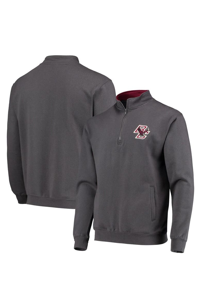 COLOSSEUM Men's Colosseum Charcoal Boston College Eagles Tortugas Logo Quarter-Zip Pullover Jacket, Alternate, color, Charcoal