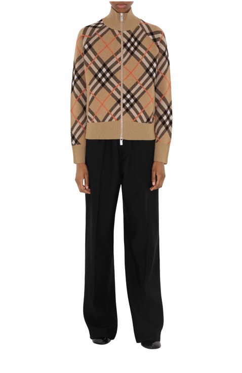 Check Wool Mohair Blend Jacket