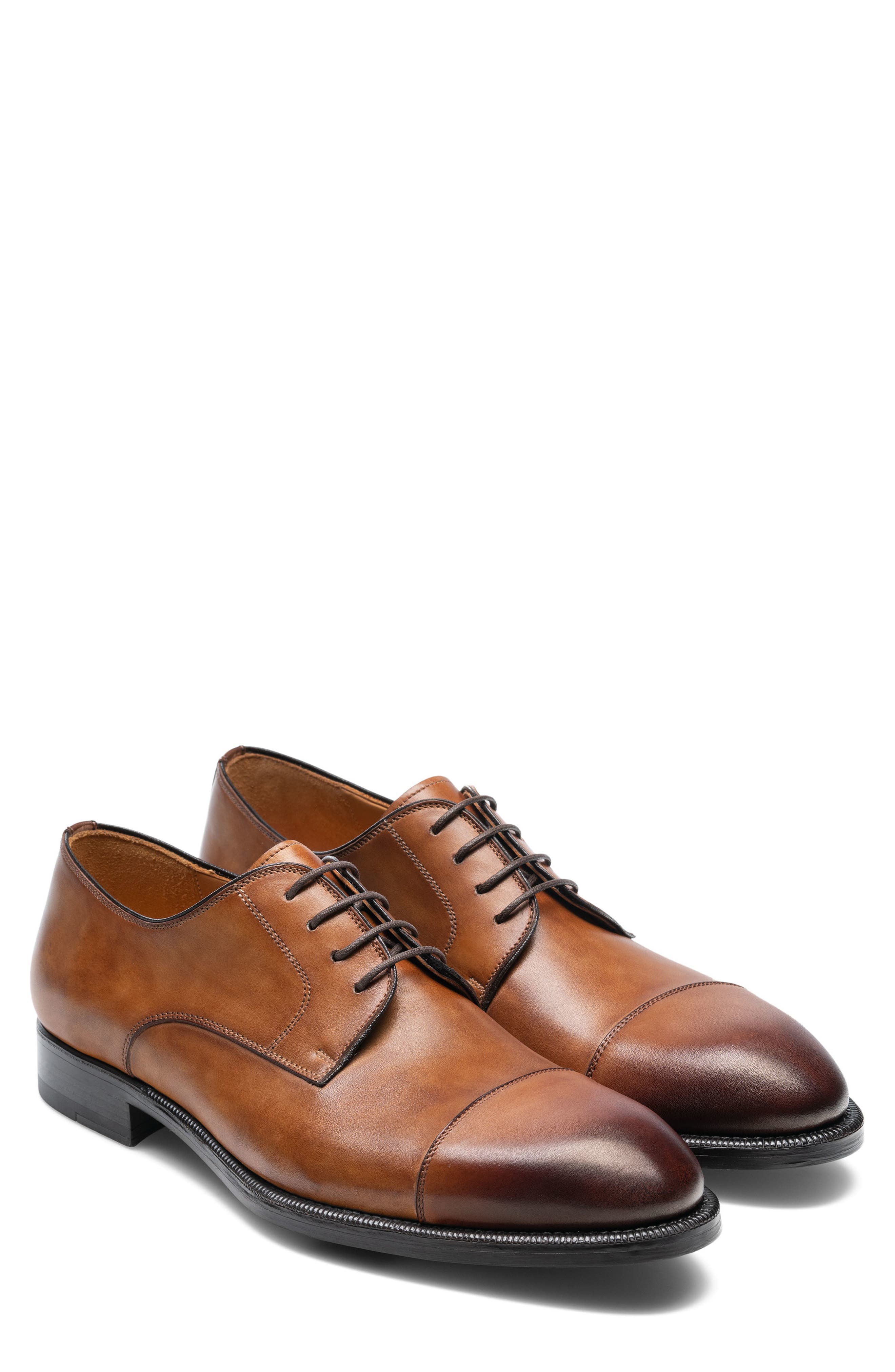 Magnanni Harlan Cap Toe Derby, Main, color, Tabaco