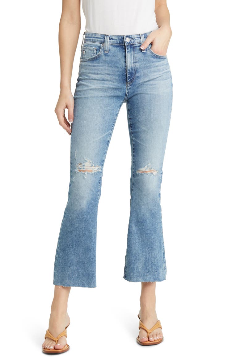 Farrah Mid Rise Crop Bootcut Jeans, Main, color, 20 YEARS UNDERTOW DESTRUCTED