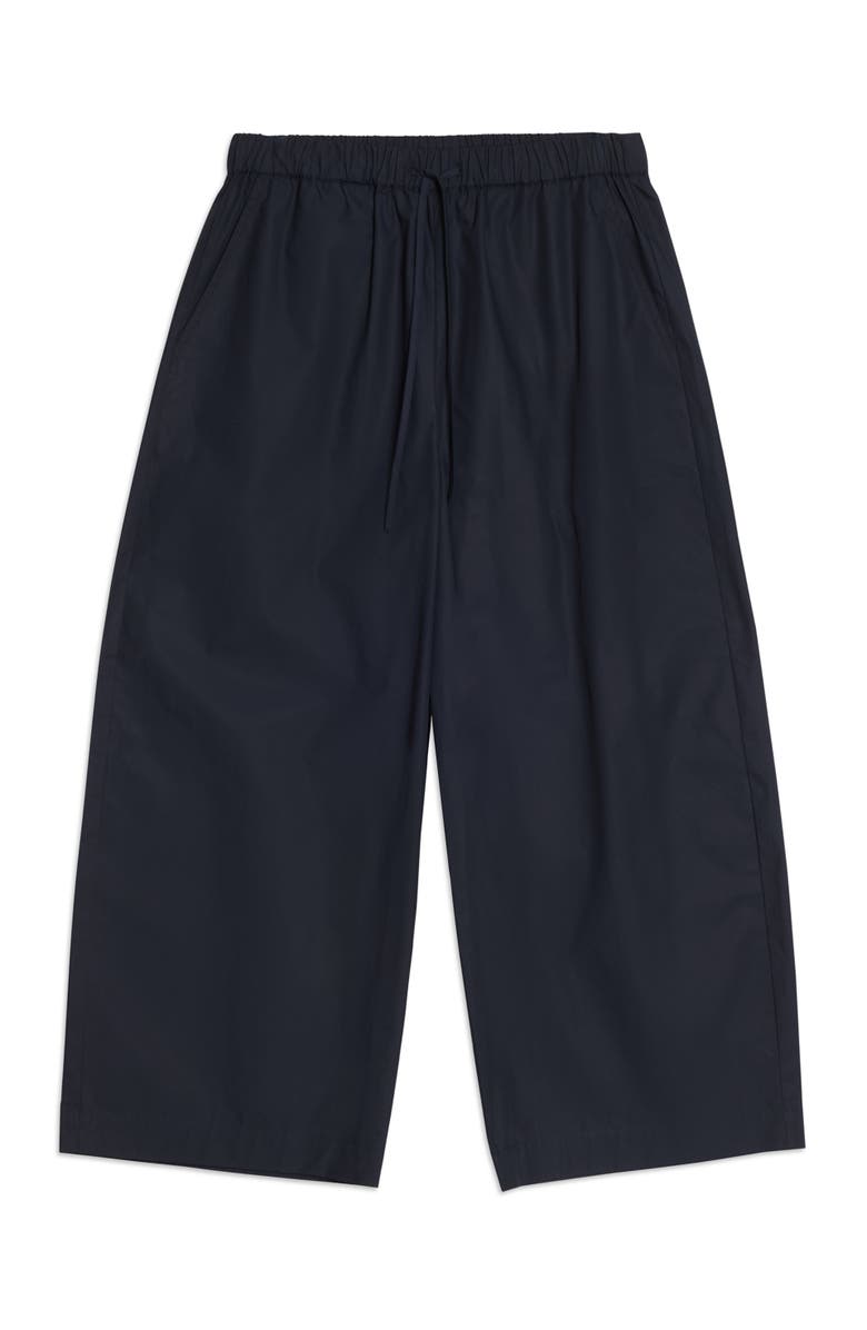 Albaray Drawstring Waist Barrel Leg Trouser, Alternate, color, Navy