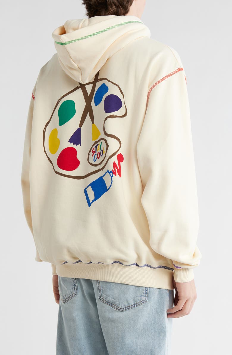 STAYCOOL Art Hoodie, Alternate, color, Cream