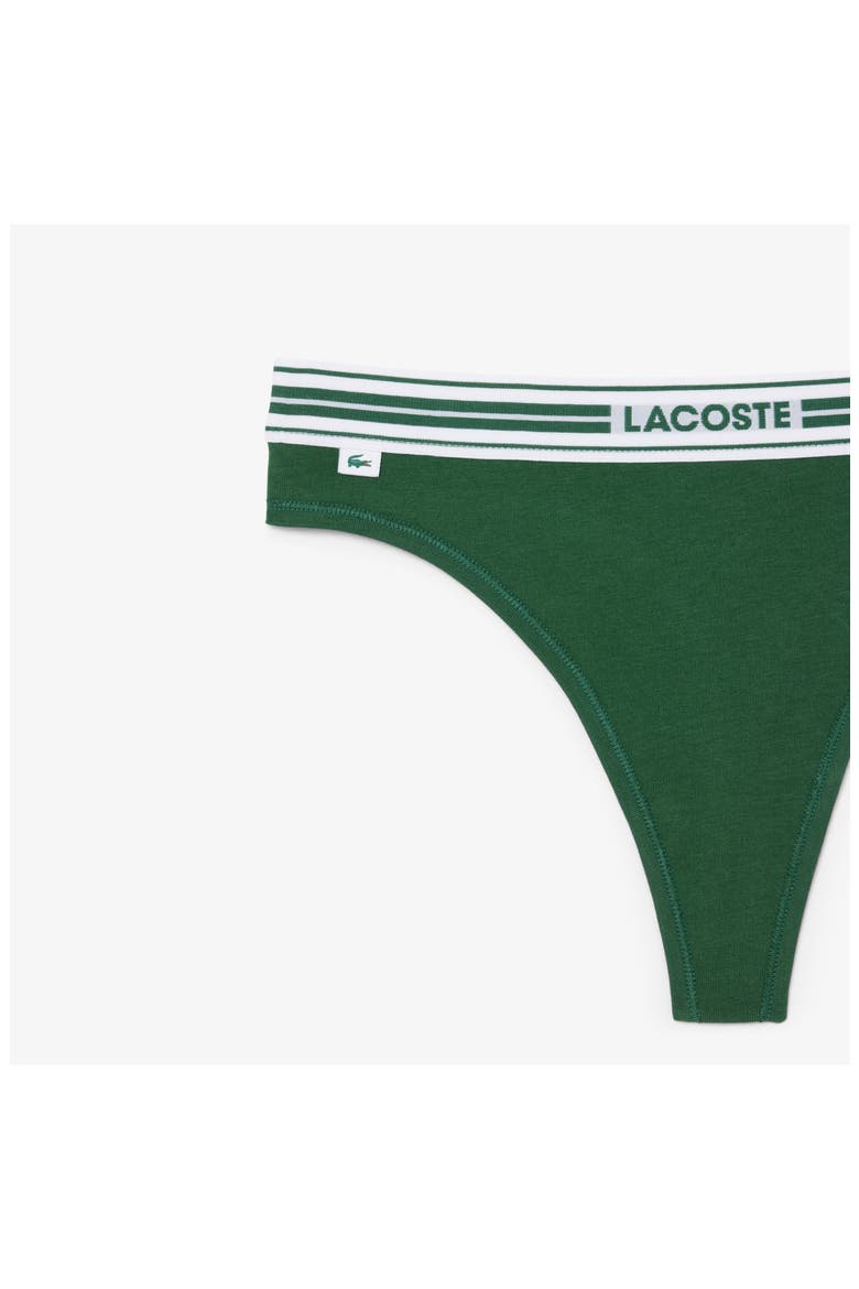 Stretch Cotton Jersey Thong, Alternate, color, GREEN