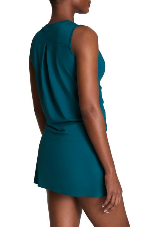 Spanx Active Air Tank Top In Blue