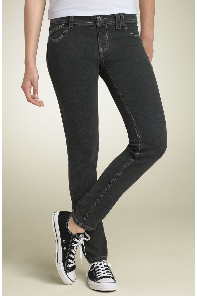 'Pick Me Up' Stretch Denim Leggings, Alternate, color, DARK GREY