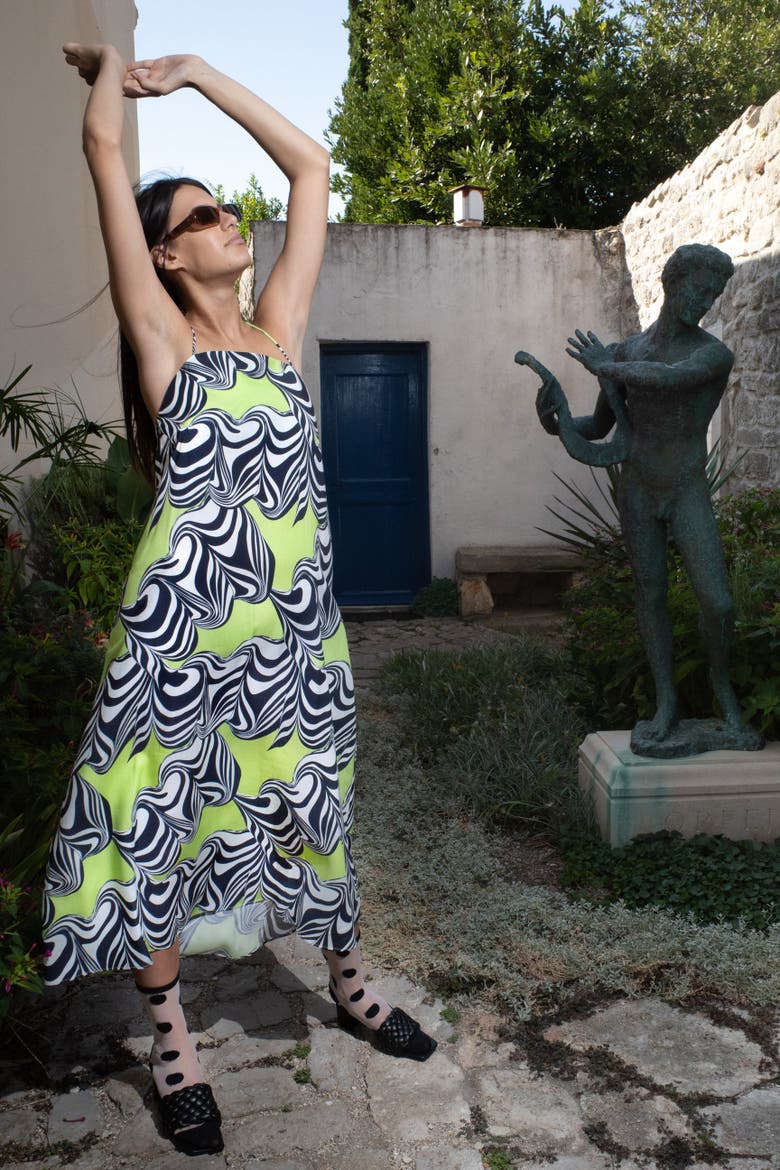Intermission Flowy Strappy Midi Dress, Alternate, color, Diemta