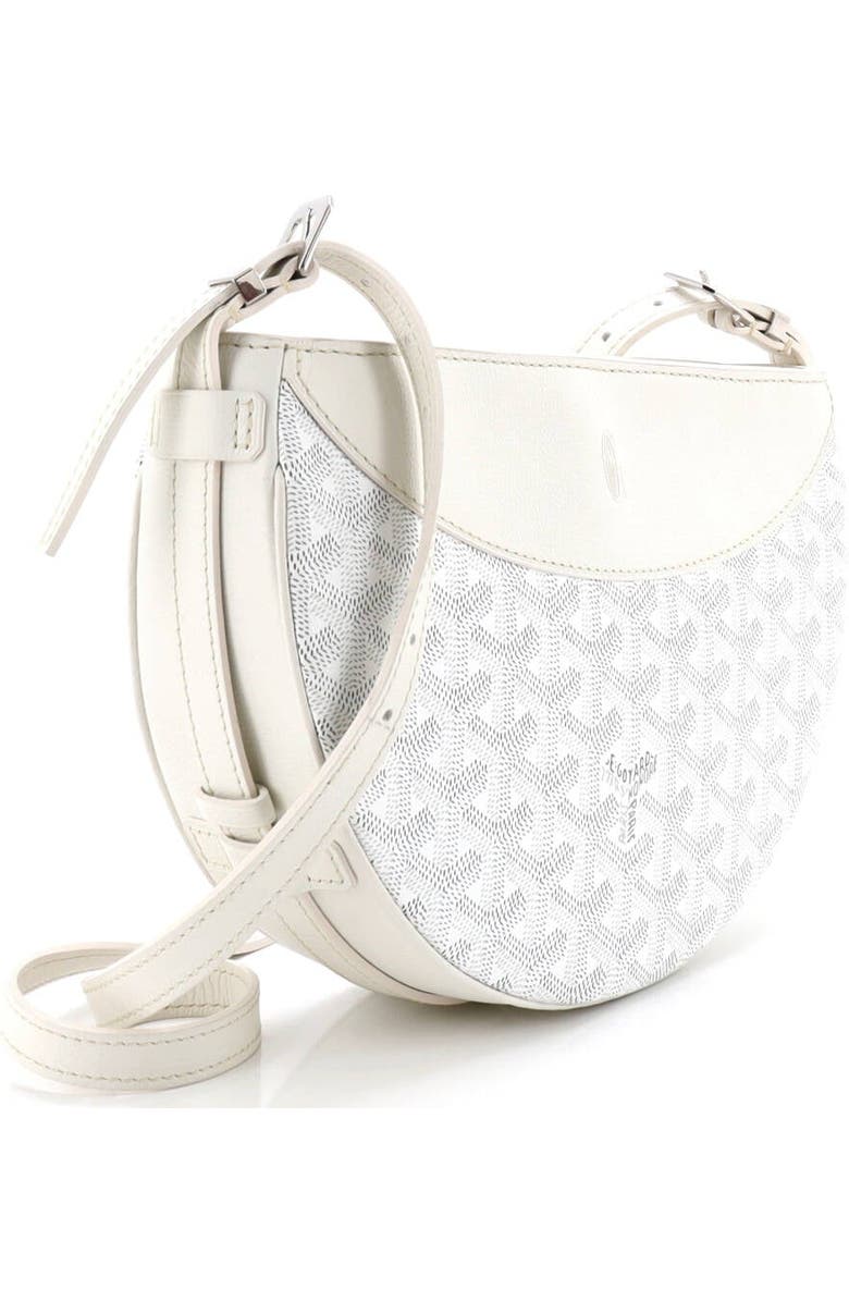 Pre-Owned Goyard Hirondelle Shoulder Bag Coated Canvas and Leather, Alternate, color, White