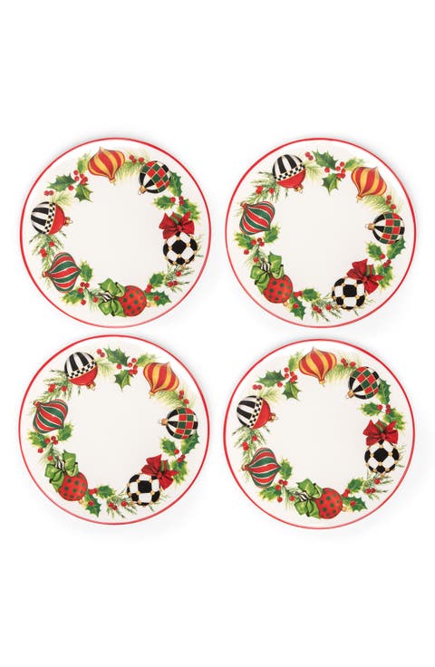Deck the Halls Set of 4 Salad Plates