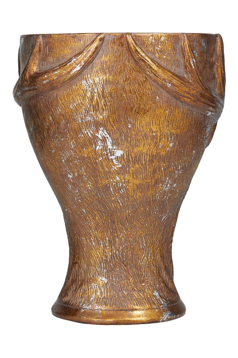 Bronzetone Polystone Traditional Deer Planter, Alternate, color, BRONZE