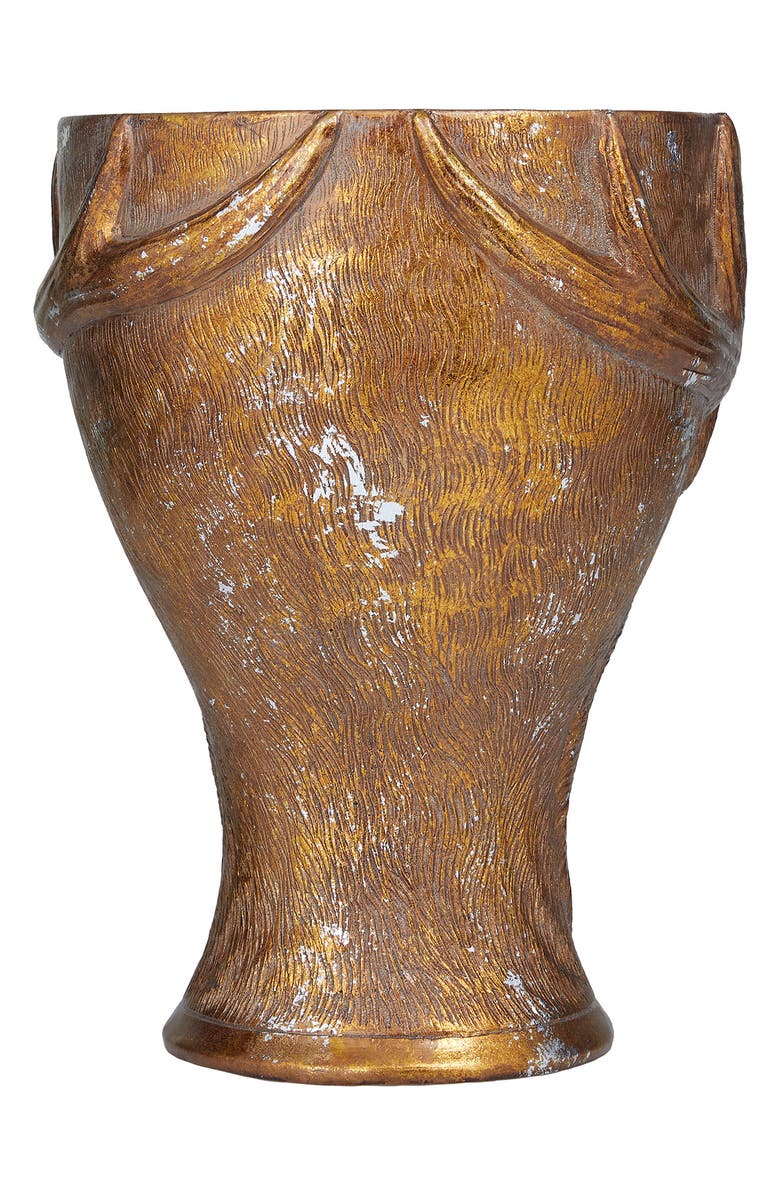 GINGER BIRCH STUDIO Bronzetone Polystone Traditional Deer Planter, Alternate, color, Bronze