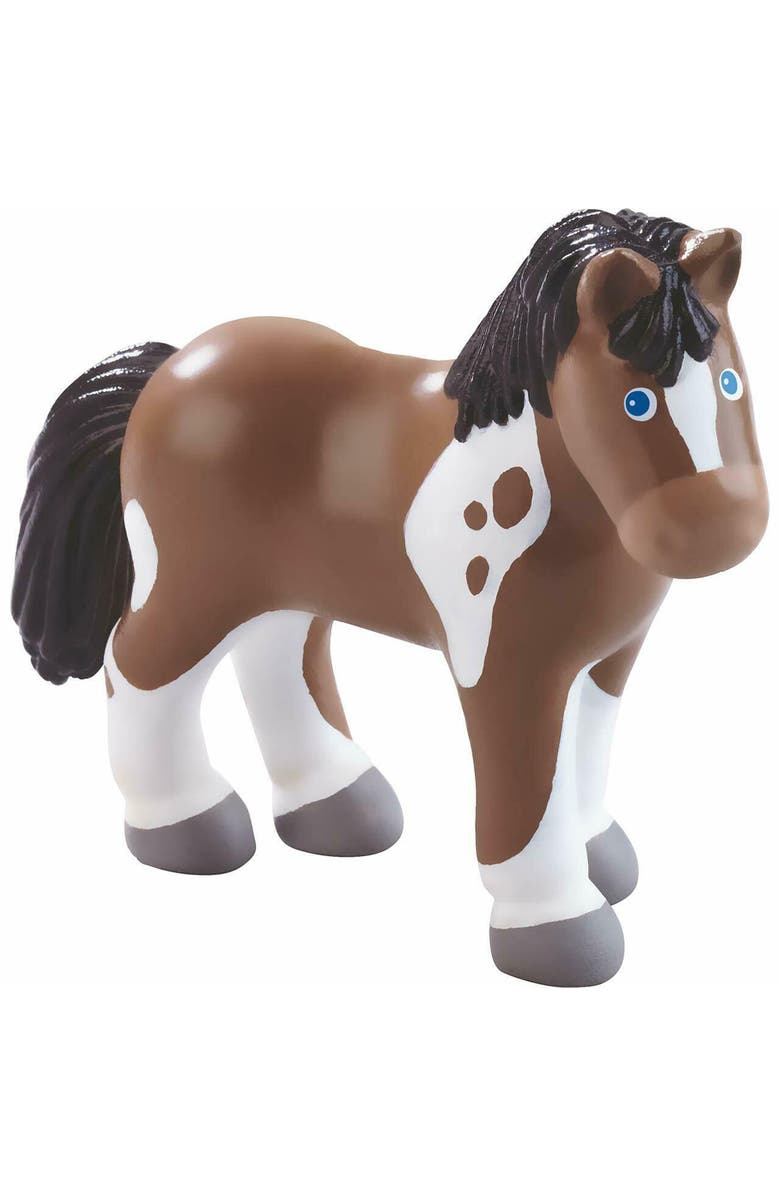 HABA Little Friends Horse Tara - 4.5" Apaloosa Farm Animal Toy Figure, Main, color, Multi