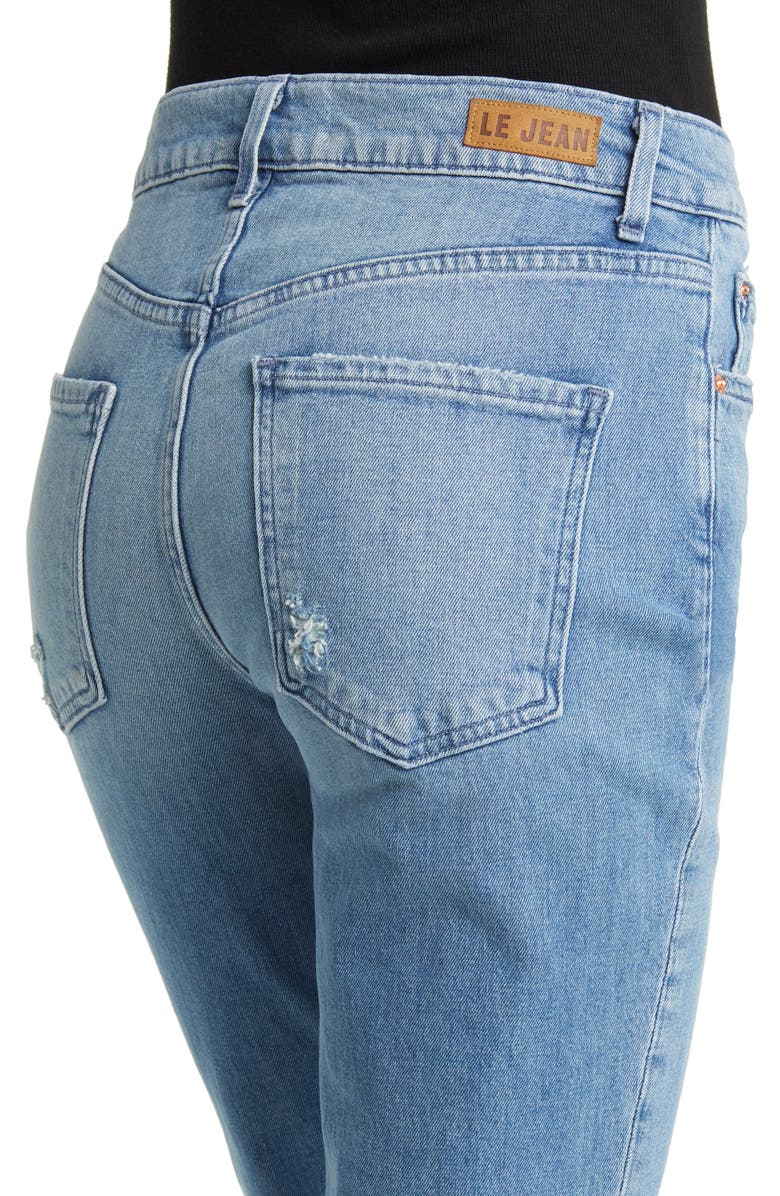 LE JEAN Bella Chew Hem Ankle Flare Jeans, Alternate, color, 