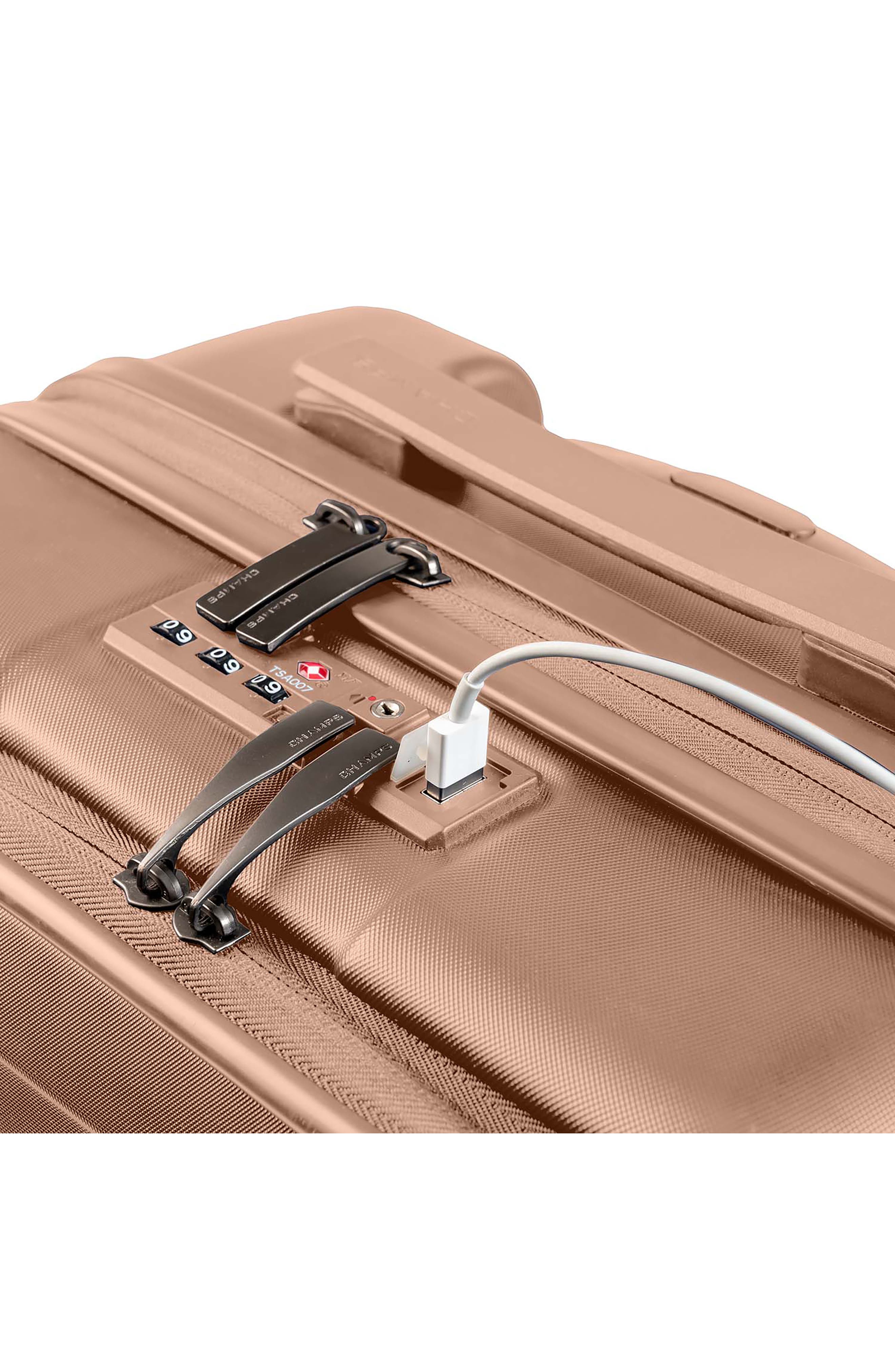 CHAMPS Tech 2-Piece Wheeled Luggage Set, Alternate, color, Rose Gold